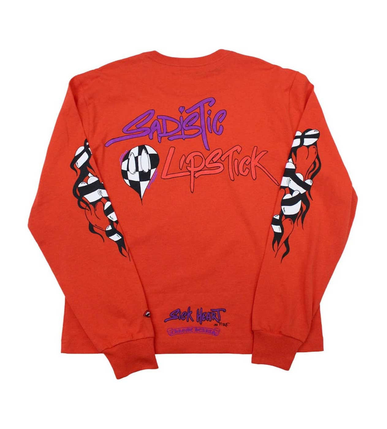 CHROME HEARTS MATTY BOY SPARK THE HEART L/S TEE RED